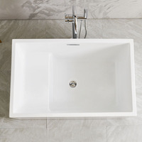 Mini bain à remous pour une personne, petite baignoire peu coûteuse avec siège, baignoires en acrylique simples d'angle