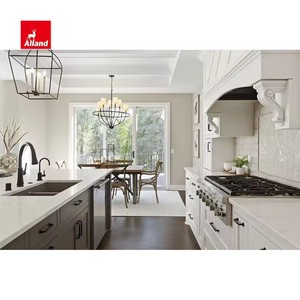 Alland 2025 màu trắng xu hướng Bộ tùy chỉnh rắn gỗ hamptons phong cách Shaker đựng thức ăn tủ bếp với Inset cửa ra vào và ngăn kéo - Product Image 3