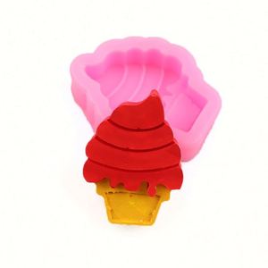 Moule en silicone DIY pour gâteaux, crèmes, sucre, savon, outils de décoration, forme crème glacée, OEM/ODM - Product Image 1