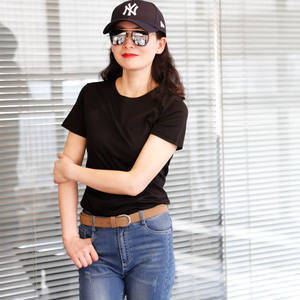 <span class=keywords><strong>T</strong></span>-<span class=keywords><strong>Shirt</strong></span> in <span class=keywords><strong>cotone</strong></span> 100% di alta qualità da <span class=keywords><strong>donna</strong></span> classica <span class=keywords><strong>Basic</strong></span> a maniche corte - Product Image 3