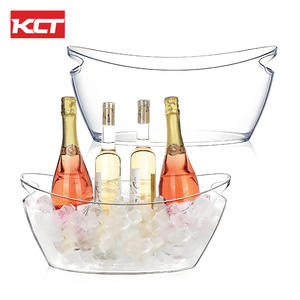 Vente en gros <span class=keywords><strong>de</strong></span> seau à glace transparent <span class=keywords><strong>de</strong></span> grande capacité 5L avec pelle à glace |    Bac à glace en plastique pour bar, café, salon <span class=keywords><strong>de</strong></span> thé et événements - Product Image 1