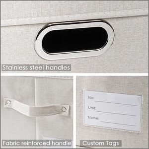 Large Collapsible Storage Container <strong>with</strong> Lid Fabric Foldable Storage Box Organiser Container <strong>Basket</strong> <strong>Cube</strong> <strong>with</strong> Lid for Home - Product Image 6