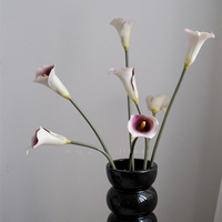 Fleurs artificielles de haute qualité au toucher réel, lys d'arum, lys calla en PU, fleurs décoratives pour mariage, décoration de la maison, fleurs pour Noël