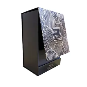 Kartonnen Magnetische Papieren Verpakking Geschenkdozen Magneet 100 Ml Zwarte Auto Parfum Luxe Pakket Doos Voor Parfums Geschenken