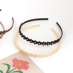 ที่คาดผมพลาสติกสำหรับผู้หญิง ประดับด้วยคริสตัลหรูหรา สีโมเนต์ ลายดอกพลัม สำหรับล้างหน้า - Product Image 3