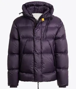 Oem Factory Customized High Quality White Duck Down Glossy Down Jacket Winter Warm Fashion Leisure Couple Puffer Jacket
