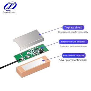 थोक मूल्य 20*6 मिमी सिरेमिक जीपीएस/ग्लोनास/ग्नस सक्रिय जीपीएस पैच एंटीना ऊर्ध्वाधर ध्रुवण 1575.42mhz के साथ - Product Image 2