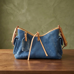 Sac messager classique en cuir, grande capacité, sac à bandoulière vintage, sac à main unisexe, fermeture éclair, pour le bureau et les voyages - Product Image 4