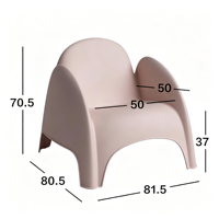 Fauteuil Hill, Chaise d'extérieur moderne et simple, Chaise de loisirs, Chaise en plastique pour cour et balcon, Chaise crab en plein air
