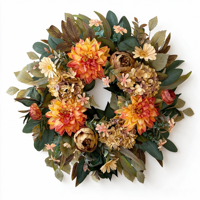 Couronne de fleurs préservées faites à la main, rose éternelle naturelle pour la décoration de la maison, décoration murale de luxe, mariage, Saint-Valentin, remise de diplôme
