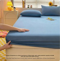 Drap-housse en coton lavé uni, ultra doux, infroissable, élastique et anti-déchirure, 600 fils, pour la maison, vente en gros sur mesure