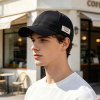 Casquette de baseball noire personnalisée avec plaque logo métallique triangulaire latérale, motif feuille rayée ethnique de luxe, casquette 6 panneaux style Dad Hat, haute qualité, design de créateur