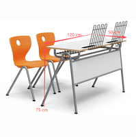 Chaise et table d'école, mobilier de classe, mobilier scolaire, bureau et chaise pour étudiants