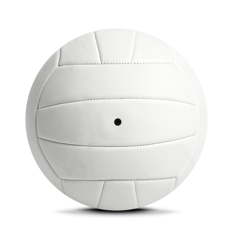 Blank All White Soft PVC Leather Volleyball - Machine-Sewn, Custom