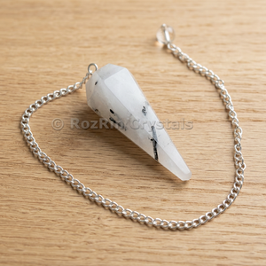 Péndulos de Cristal Rozrin Tallados en 6 Facetas con Tema de Amor, Rutilo - Product Image 2