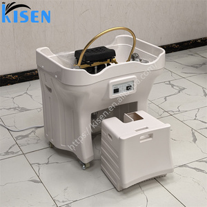 Kisen Beauty Salon xách tay lưu vực đầu spa trị liệu bát dầu gội bồn rửa với lưu thông nước và Nồi hấp đôi bể nước - Product Image 4