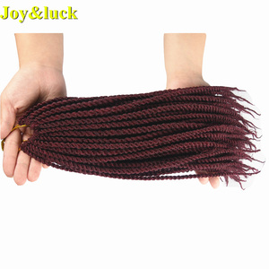 Synthetic <strong>Senegalese</strong> <strong>Twist</strong> Crochet Braiding <strong>Braids</strong> <strong>2X</strong> Short 350 Color 30 Roots/Pack African Colorful Braiding Hair Extensions - Product Image 1