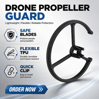 Protection d'hélice de drone flexible en TPU imprimée en 3D par FDM, anneau de protection pour prototype, tests R&D, UAV personnalisé OEM