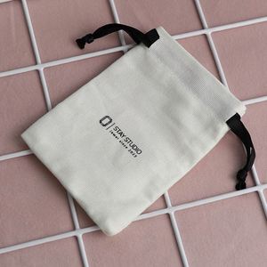 Hot Sale 100% Organic Eco-Friendly Storage Shopping Bag Calico Cotton Dust <b>Drawstring</b> Bag <b>Pouch</b> - Product Image 5