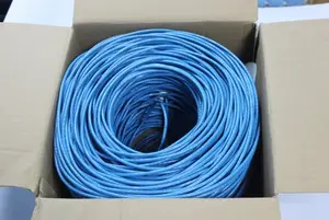 550MHZ CAT6 Plenum Cable 1000ft 23AWG 4Pair Unshielded Twisted Pair UTP 100% Bare Copper Solid Network Cable PVC Jacket