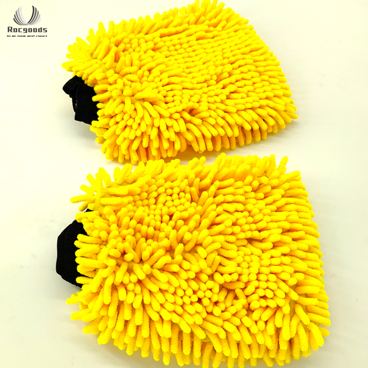 20*28CM Microfiber Chenille Mitt For Car Cleaning - Buy Microfiber Car Wash Mitt