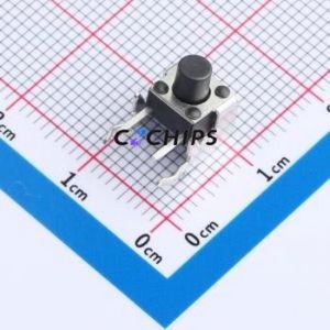 TC-1102N-B-B-B Tactile Switch Bent Lead Through Hole,6x6mm Switch Single Pole Single Throw Round Button 1.6N Right Angle Insert - Product Image 1