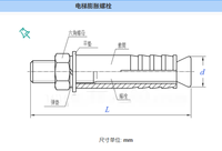 Vis à tête hexagonale robuste Dyna Bolt pour fabricants de ponts, prix de gros usine, normes ASTM DIN GB