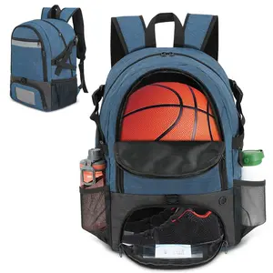 BSCI Custom Soccer Ball Volleyball Gym Outdoor Travel Basketball Backpack With Ball Compartment
