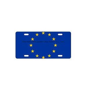 Bendera Nasional Uni Eropa Grosir Pelat Nomor Mobil Aluminium Pelat Nomor Kustom Kualitas Tinggi