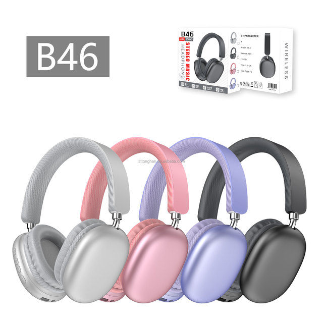 Hot Sales Wholesale B46 Wireless Headphones Office Leisure Earphone HIFI Stereo Headset Customized Over Ear Headphones