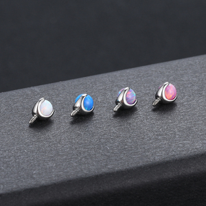 Lot de 10 clous de rechange en titane filetés pour opale, pour piercings d'oreille (cartilage, hélix, <span class=keywords><strong>tragus</strong></span>), labret, barres industrielles et <span class=keywords><strong>fer</strong></span> à <span class=keywords><strong>cheval</strong></span> - Product Image 6