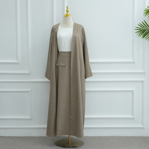 महिला अबाया <span class=keywords><strong>2026</strong></span> लोरिया इस्लैमिक कपड़े नायलॉन स्पैंडेक्स खुले और स्कर्ट 2 टुकड़ों में महिलाओं के कपड़े सेट - Product Image 6