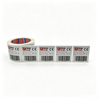 Étiquettes adhésives en vinyle résistantes aux UV personnalisées en usine, marquage CE FCC RoHS, autocollants à code-barres, étiquettes de produits imperméables