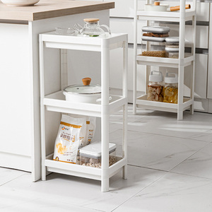 High Quality 3-Tier Movable <strong>Kitchen</strong> <strong>Storage</strong> Racks PP Material Shelving <strong>Units</strong> with Wheels Standing Type for Organized <strong>Storage</strong> - Product Image 1