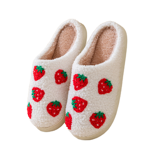 Chaussons d'intérieur en coton pour femmes, les plus vendus 2026, chauds et respirants pour l'hiver, avec semelle extérieure en PVC, style fourrure - Product Image 3