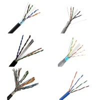 Câble réseau blindé haute vitesse à paires torsadées Cat7 SSTP, câble réseau LAN avec 305 m, 4 paires, 8 conducteurs