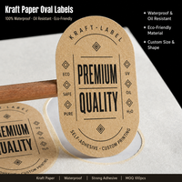 Étiquettes adhésives imperméables en papier kraft avec dorure à chaud pour emballages de soins de la peau et de parfums, écologiques, tailles personnalisées - Fournisseur en gros pour