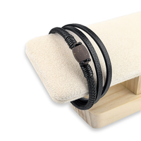 Bracelet NFC chaîne en cuir de coquille de noix de coco boucle magnétique sans personnalisation d'application cadeau NFC LF/HF 213 contrôle d'accès RFID