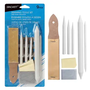 SINOART OEM Blending Stumps e Tortillions Paper Art Blenders com Lixa Lápis mistura ferramentas para desenho a lápis