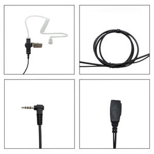 Kit de câblage radio bidirectionnel E83J-L1 avec logo personnalisé, écouteur à tube transparent avec pilote audio dynamique puissant, interface 3,5 mm, cordon de 100 cm - Product Image 2