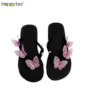 Moda <span class=keywords><strong>tacco</strong></span> zeppa <span class=keywords><strong>con</strong></span> suola spessa farfalla <span class=keywords><strong>infradito</strong></span> pantofole da <span class=keywords><strong>donna</strong></span> nuovi stili 2024 sandali antiscivolo per spiaggia - Product Image 5