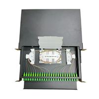 Boîtier Terminal Optique à Tiroir (ODF) 1U 24 Ports SC/APC Simplex en Acier Laminé à Froid HI LINK FTTH Blanc/Noir Garantie 1 An 5G