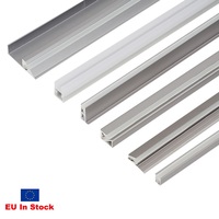Vente directe depuis l'entrepôt UE : Profilé LED linéaire en alliage d'aluminium anodisé pour éclairage mural intérieur, diffuseur LED à CRI élevé