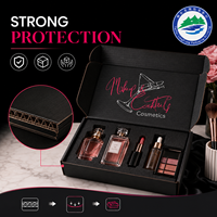 Emballage de luxe personnalisé en carton ondulé E-Flute écologique et recyclable pour cosmétiques et maquillage, avec logo et dorure à chaud