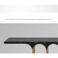 Table d'autel en acier inoxydable de style industriel Tables de couloir modernes Table console de couleur noire pour le salon