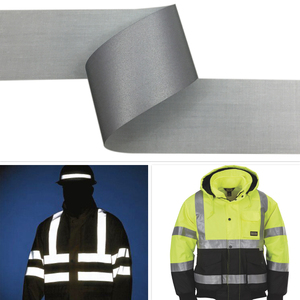 Pita Kain Reflektif Polyester yang Dapat Dicuci, Berfitur Cetak, dengan Strip Reflektif Perak Youguang Hi Vis untuk Pakaian Peringatan - Product Image 4