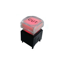 Sakelar Tombol Tekan Senyap Momentary dengan Lampu LED Ganda Super Tahan Lama Warna RGB PLC untuk Konsol