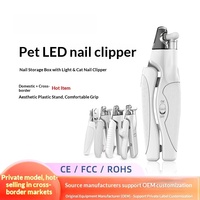 Coupe-ongles pour animaux de compagnie, best-seller en gros, avec lumière LED guidée par la ligne sanguine, rechargeable sur batterie, idéal pour les débutants