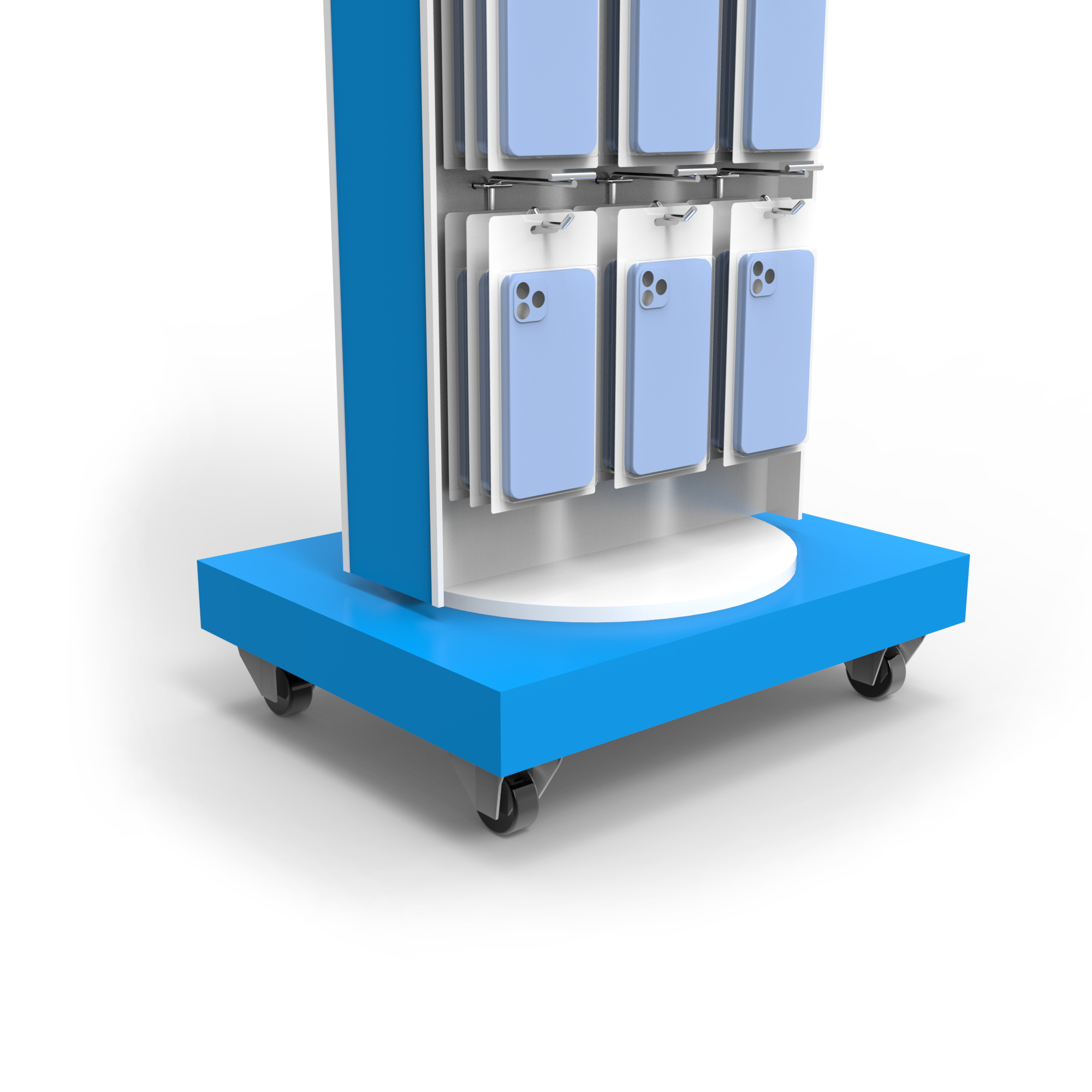 Customized Pegboard Rotating Display Rack With Wheels for Phone case — view 6