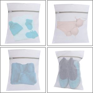 Sac de Lavage en Maille Nid d'Abeille DIY Grande Capacité avec Fermeture Éclair Colorée, Sac à Linge Personnalisable – Offre Spéciale - Product Image 5